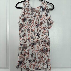 Floral Cold-Shoulder Romper with Tie Waist 🌿